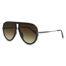Load image into Gallery viewer, Ivy Luxe - Olive Tangle-Free Round Aviator Sunglasses
