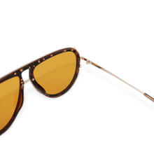Load image into Gallery viewer, Ivy Luxe - Yellow Tangle-Free Round Aviator Sunglasses
