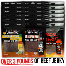 Load image into Gallery viewer, Elijah’s Xtreme Beef Jerky Bulk Trio - 6 bags of Each Flavor, 18 bags total (3lbs)

