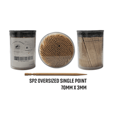 Load image into Gallery viewer, 400 Qty Unflavored Birchwood Single Point Trophy Brand Grooved Toothpicks SP2 in Plastic Tube
