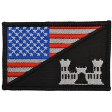 Load image into Gallery viewer, Army Engineer Castle USA Flag - 2.25x3.5 Patch

