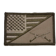 Load image into Gallery viewer, Rifle Cross Infantry USA Flag - 2.25x3.5 Patch
