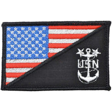 Load image into Gallery viewer, Navy MCPO Master Chief Petty Officer USA Flag - 2.25x3.5 inch Patch
