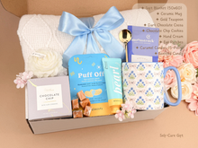 Load image into Gallery viewer, Spa Gift Baskets – Blanket, Hand Cream &amp; Candle for Her
