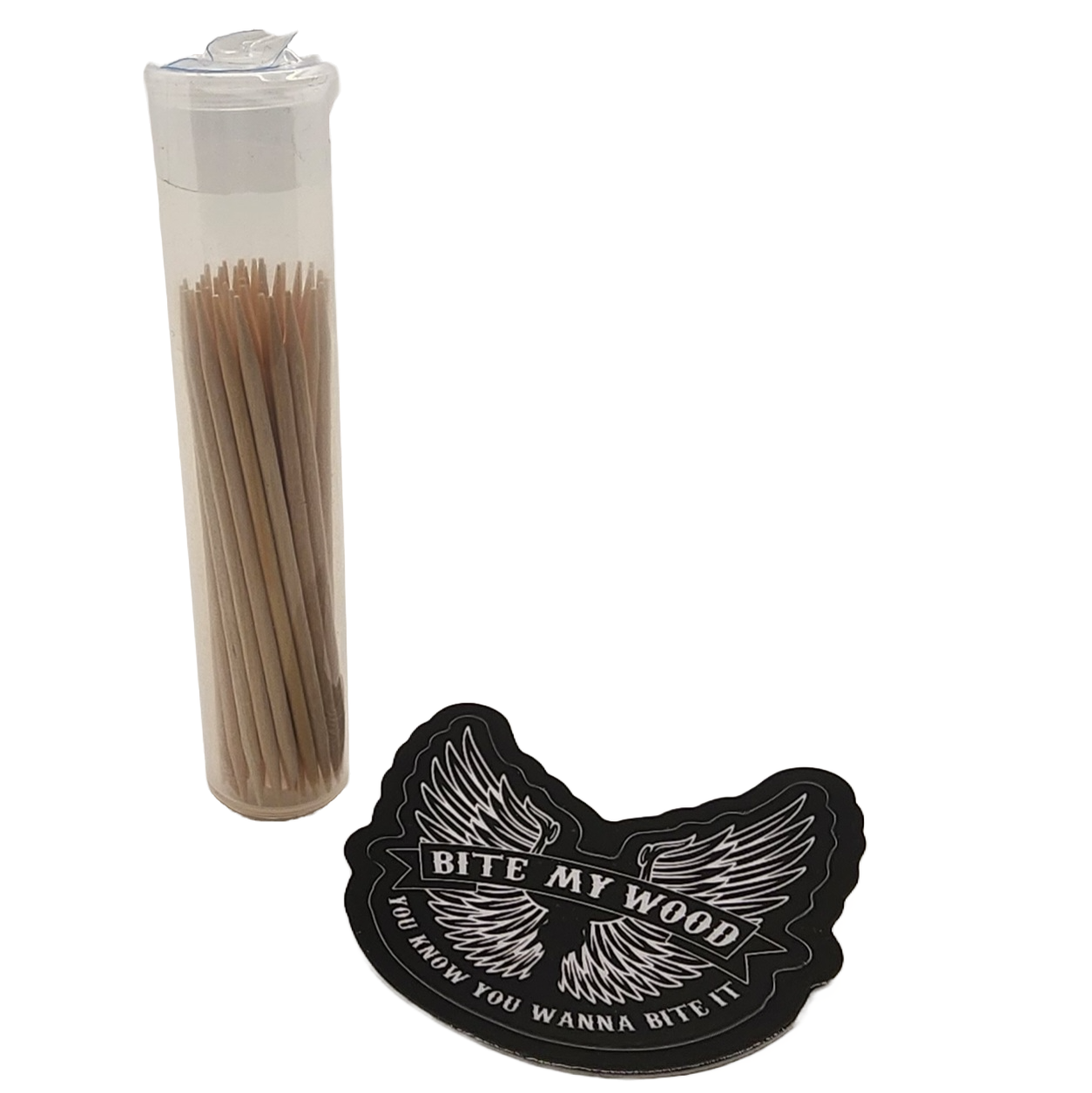 BiteMyWood Unflavored Birchwood Toothpicks In Jar or Tube Single Or