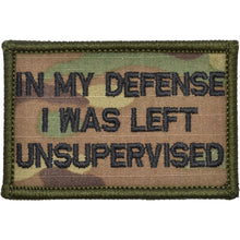 Load image into Gallery viewer, In My Defense I Was Left Unsupervised - 2x3 Patch
