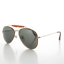 Load image into Gallery viewer, Metal Aviator Vintage Sunglass with Brow Bar - Vega
