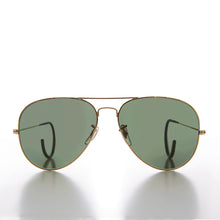 Load image into Gallery viewer, Vintage Aviator Sunglass with Cable Wrap Temple and Glass Lens - Vapor
