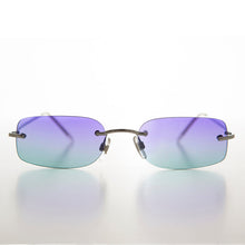 Load image into Gallery viewer, Rimless Rectangular Sunglass Tinted Lens - Vishnu
