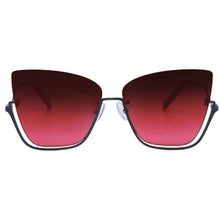 Load image into Gallery viewer, Vixen - Ruby Rimless Metal Cateye Sunglasses

