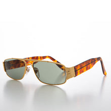 Load image into Gallery viewer, Retro Gold Rectangular Aviator Sunglass  - Wagner
