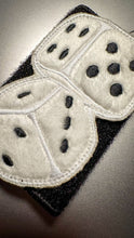 Load image into Gallery viewer, Lucky Charm Unleashed: Fuzzy Dice Embroidered Patch - Roll the dice 4x2.25 Inches - Made in the USA
