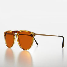 Load image into Gallery viewer, Round Amber Tinted Vintage Sunglass - West
