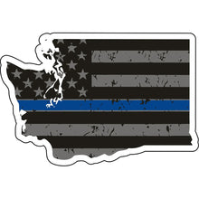 Load image into Gallery viewer, Distressed Thin Blue Line State Sticker - Choose Your State
