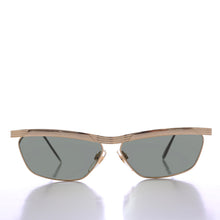 Load image into Gallery viewer, 90s Curved Gold Black Frame - Yara
