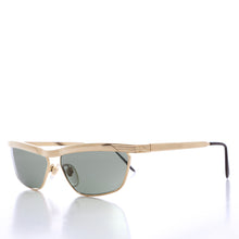 Load image into Gallery viewer, 90s Curved Gold Black Frame - Yara
