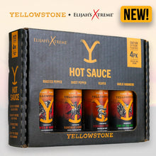 Load image into Gallery viewer, Yellowstone Hot Sauce Variety Pack 4 Bottles
