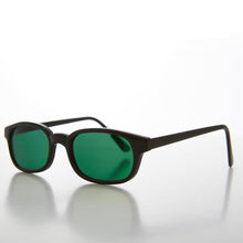 Load image into Gallery viewer, Black Rectangular Frame with Green Lens - Zen
