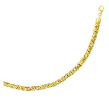 Load image into Gallery viewer, 14k Yellow Gold Byzantine Link Shiny Bracelet
