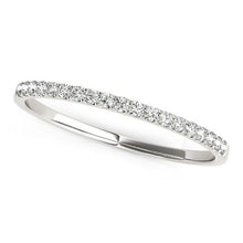 Load image into Gallery viewer, 14k White Gold Pave Set Round Diamond Wedding Ring (1/8 cttw)
