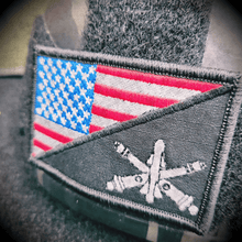 Load image into Gallery viewer, Army Air Defense Artillery Branch - USA Flag - 2.25x3.5 Patch
