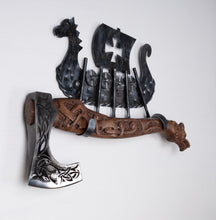 Load image into Gallery viewer, Viking axe handmade Ulfhednar Warriors
