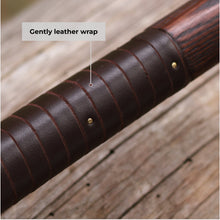 Load image into Gallery viewer, Viking long axe "Ragnar Lodbrok" with carving handle and leather wrap
