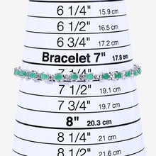 Load image into Gallery viewer, 3.78 Carat Genuine Emerald .925 Sterling Silver Bracelet
