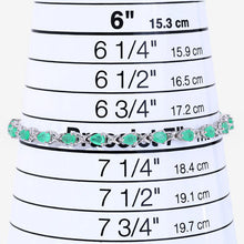Load image into Gallery viewer, 3.08 Carat Genuine Emerald .925 Sterling Silver Bracelet
