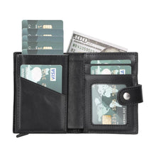 Load image into Gallery viewer, Palertag Zip Mechanical Leather Card Holder with AirTag Slot
