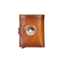 Load image into Gallery viewer, Palertag Zip Mechanical Leather Card Holder with AirTag Slot
