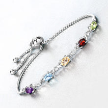 Load image into Gallery viewer, 2.24 Carat Genuine Multi Stone .925 Sterling Silver Bracelet
