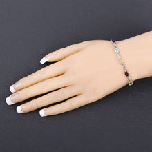 Load image into Gallery viewer, 2.24 Carat Genuine Multi Stone .925 Sterling Silver Bracelet
