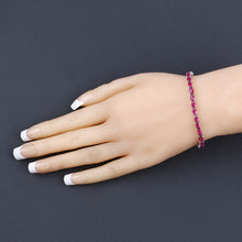 Load image into Gallery viewer, 9.18 Carat Genuine Ruby 10K White Gold Bracelet
