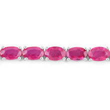 Load image into Gallery viewer, 9.18 Carat Genuine Ruby 10K White Gold Bracelet
