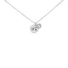 Load image into Gallery viewer, .925 Sterling Silver 1/5 Cttw White and Black Diamond Beagle Dog Medallion and Charm 18" Pendant Necklace (I-J Color, I2-I3 Clarity)
