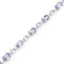 Load image into Gallery viewer, 3.12 Carat Genuine Tanzanite .925 Sterling Silver Bracelet
