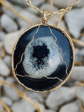 Load image into Gallery viewer, iamevibez &amp; Yvng Gahd Agate Slice Pyramid Necklace
