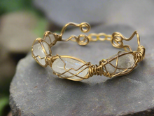 Load image into Gallery viewer, Brass And Clear Quartz Custom Bracelet
