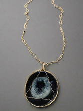 Load image into Gallery viewer, iamevibez &amp; Yvng Gahd Agate Slice Pyramid Necklace
