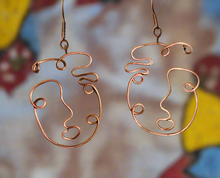 Load image into Gallery viewer, Copper Custom Wrapped "Love Songs" Earrings
