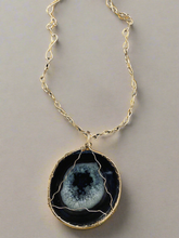 Load image into Gallery viewer, iamevibez &amp; Yvng Gahd Agate Slice Pyramid Necklace

