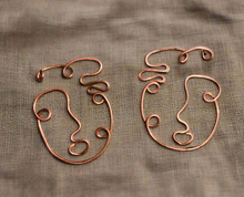 Load image into Gallery viewer, Copper Custom Wrapped "Love Songs" Earrings
