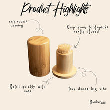 Load image into Gallery viewer, Bamboo Toothpick Holder
