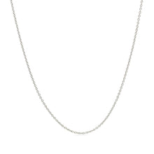 Load image into Gallery viewer, 14k White Gold Oval Cable Link Chain 0.6mm

