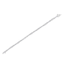 Load image into Gallery viewer, 10K White Gold Geometric Pattern Diamond Tennis Bracelet (3 cttw, H-I Color, SI2-I1 Clarity)
