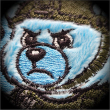 Load image into Gallery viewer, Zero Fucks Bear - IDFC BEARS - 4&quot; Fuzzy Embroidered Patch - Blue
