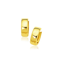 Load image into Gallery viewer, 14k Yellow Gold Snuggable Hoop Earrings
