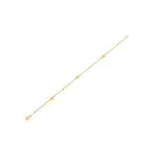 Load image into Gallery viewer, 14k Yellow Gold Pearl Clover Bracelet
