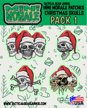 Load image into Gallery viewer, Mini Morale - Christmas Skulls Patch Pack 1
